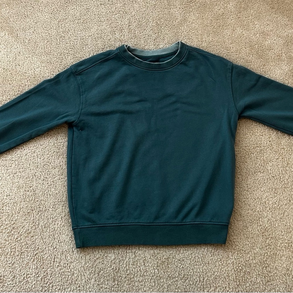 Goodfellow & Co Green Crewneck Sweater Soft Ribbed Design